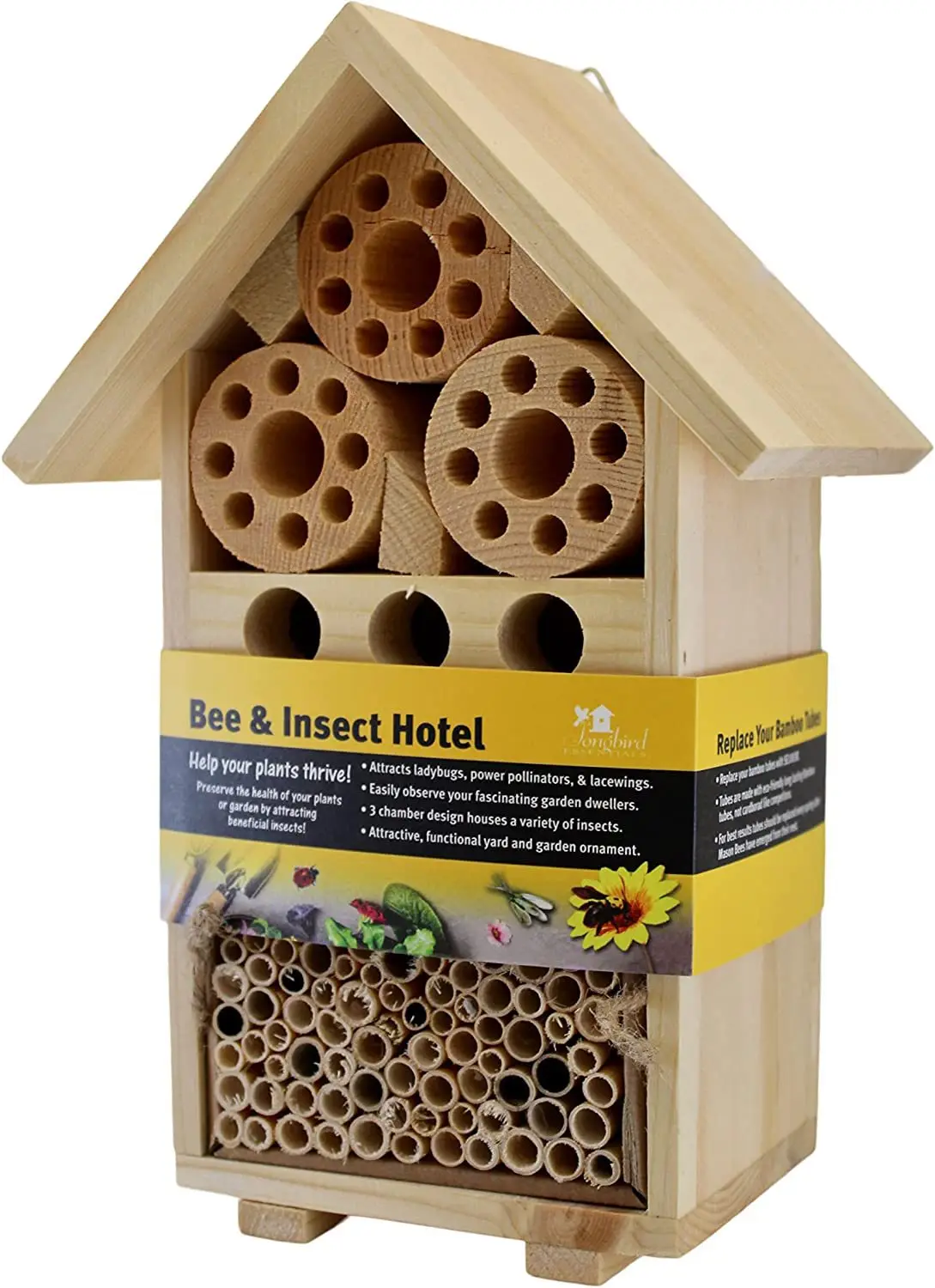 Wooden beehive insect Hotel Outdoor garden solid wood small bee house