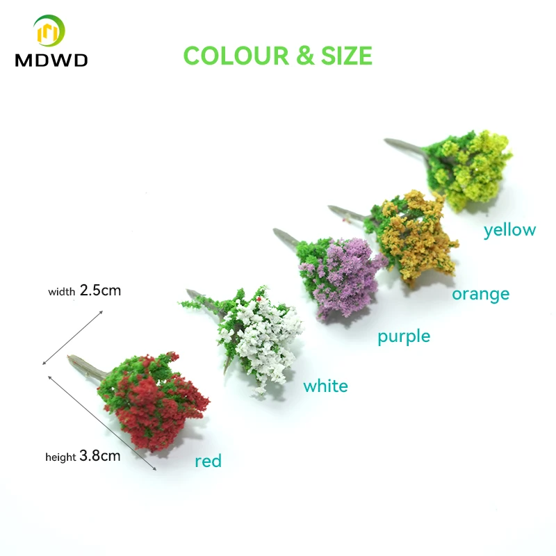 3.8CM Model Train Railway O HO TT N Scale Forest Model Plastic Miniature Trees Green Artificial