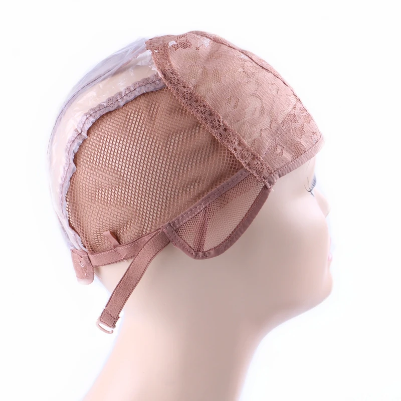 10 Pieces/Lot Wig Net Cap Weaving Caps With Adjustable Straps Black Ventilated Wig Cap Wig Making Accessory Tools