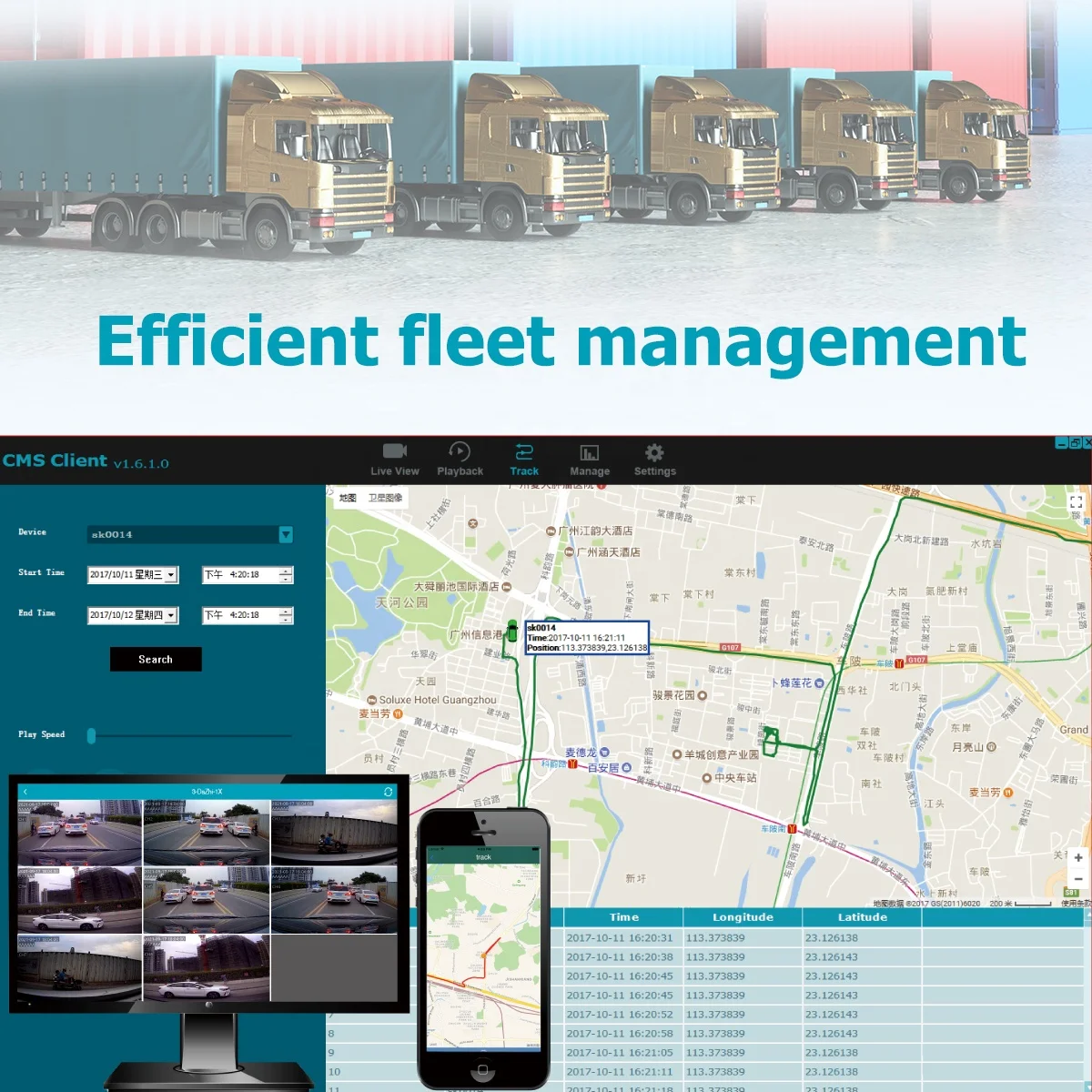 STONKAM MDVR 4G GPS System with 4 Camera 4CH 4 Channel ADAS+DMS+BSD/360 Algorithm IP69K Waterproof for Fleet Management