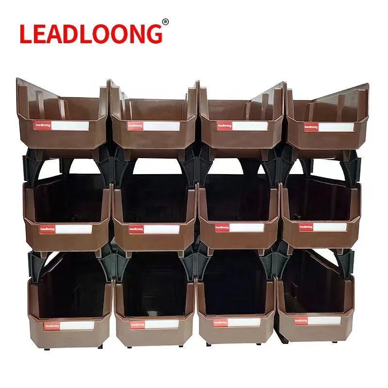 Warehouse Nestable Stackable Plastic Spare Parts Storage Bin