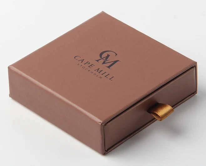 Custom logo rigid luxury paper Cardboard Small sliding jewelry packaging sliding drawer gift box