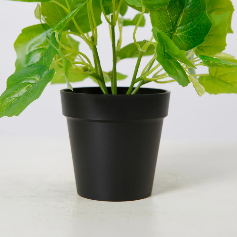 22cm Greenery Plant Grape Leaf Artificial Plant with Pot Tabletop Plant Home Indoor Office Table Decor