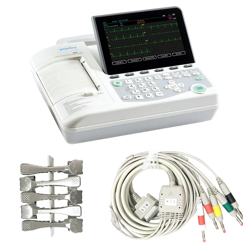 ECGMAC VET-301 Electrocardiograph 3 Channel Animal veterinary equipment Ecg Machine
