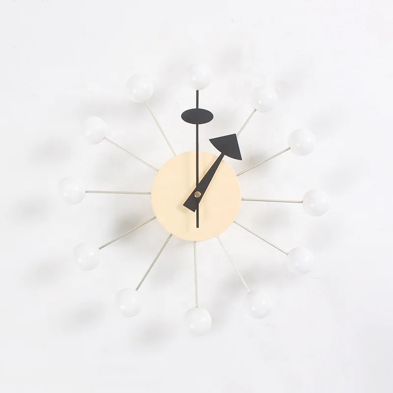 NASIDA 2020 beautiful modern luxury home decorative diy wooden balls wall clocks  candy clock simple clock