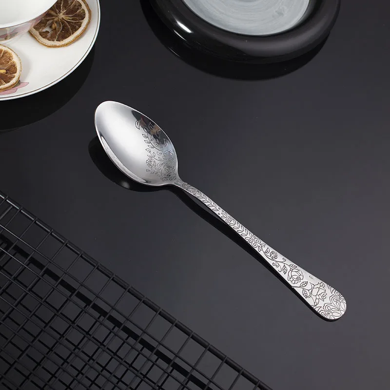 Knife, fork, stainless steel hammer, sand polishing tableware set, restaurant wedding gold tableware set Stainless Steel Cutlery