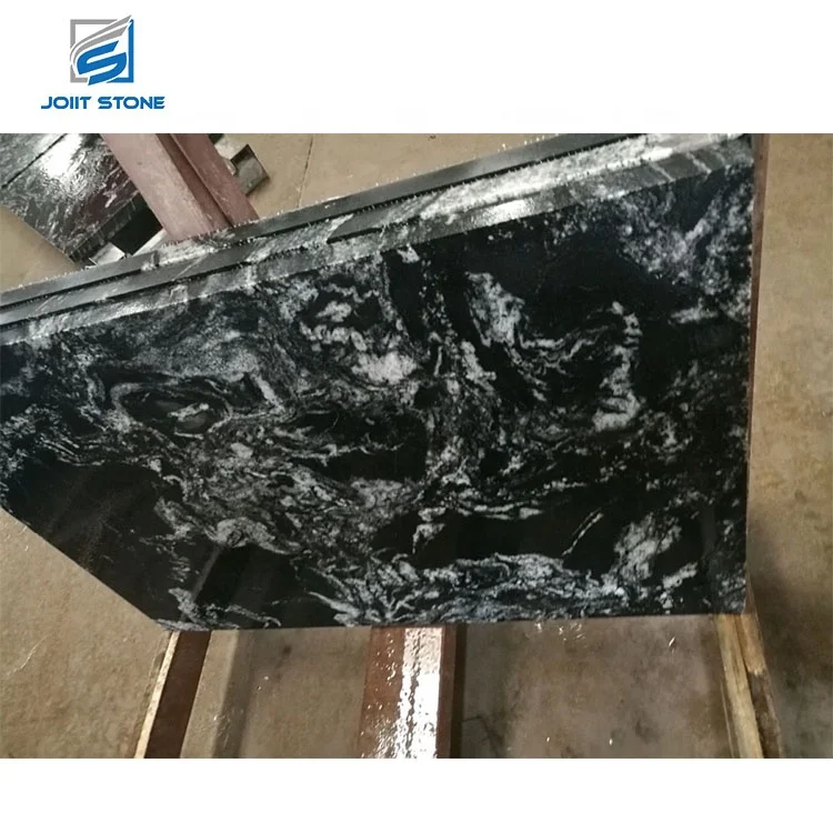 Cheap Jet Mist Black Granite with White Veins Slabs & Tiles
