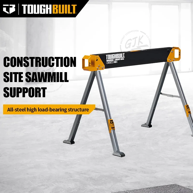 ToughBuilt - Folding Sawhorse/Jobsite Table - Sturdy, Heavy-Duty, 100% High Grade Steel, 41.5-Inch Easy Carry Handle - (TB-C550)
