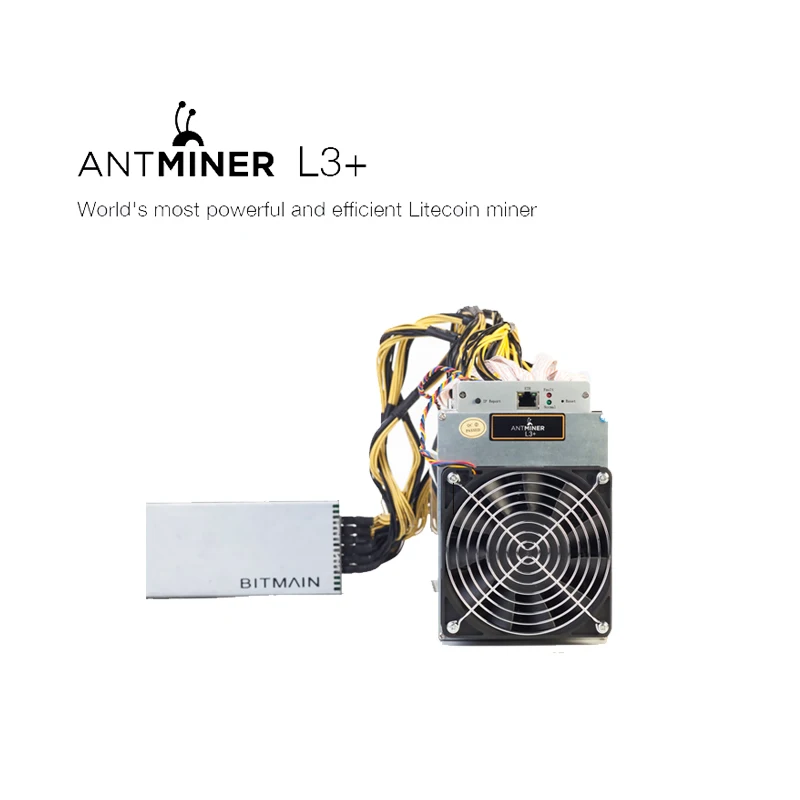  Bitmain Antminer L3+ 504mh/s L3++ 580mh/s With Power Supply LTC miner Litecoin mining machine Asic Blockchain