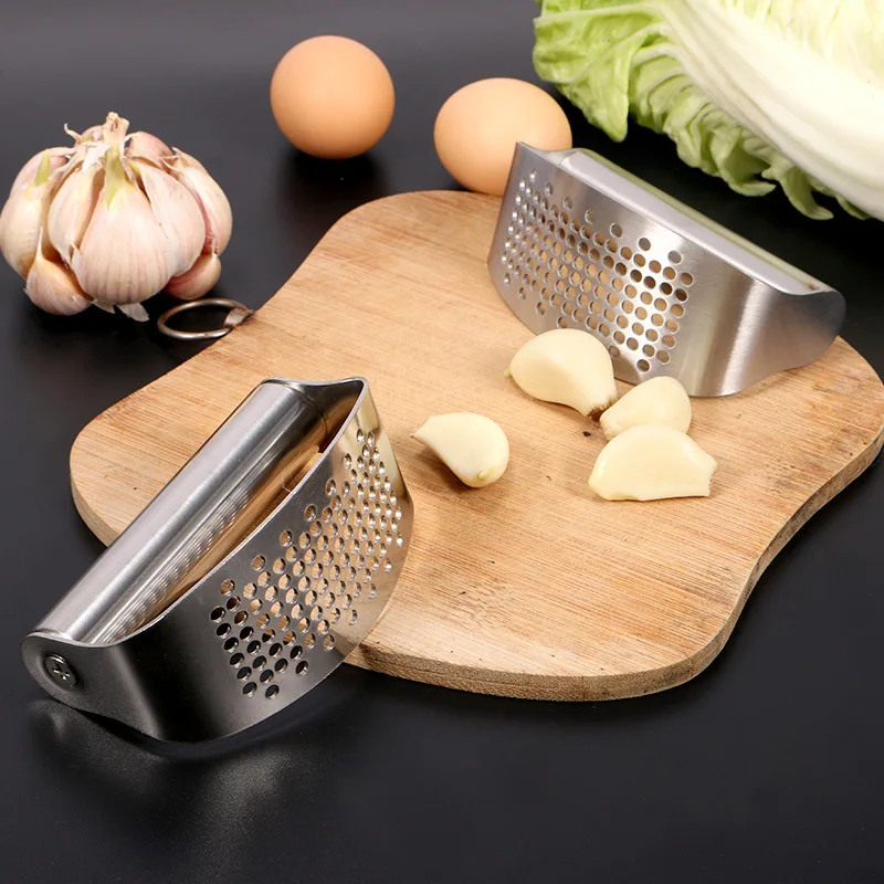 Creative Kitchen Gadgets tools accessories Manual Garlic Paste Stainless Steel Garlic Press