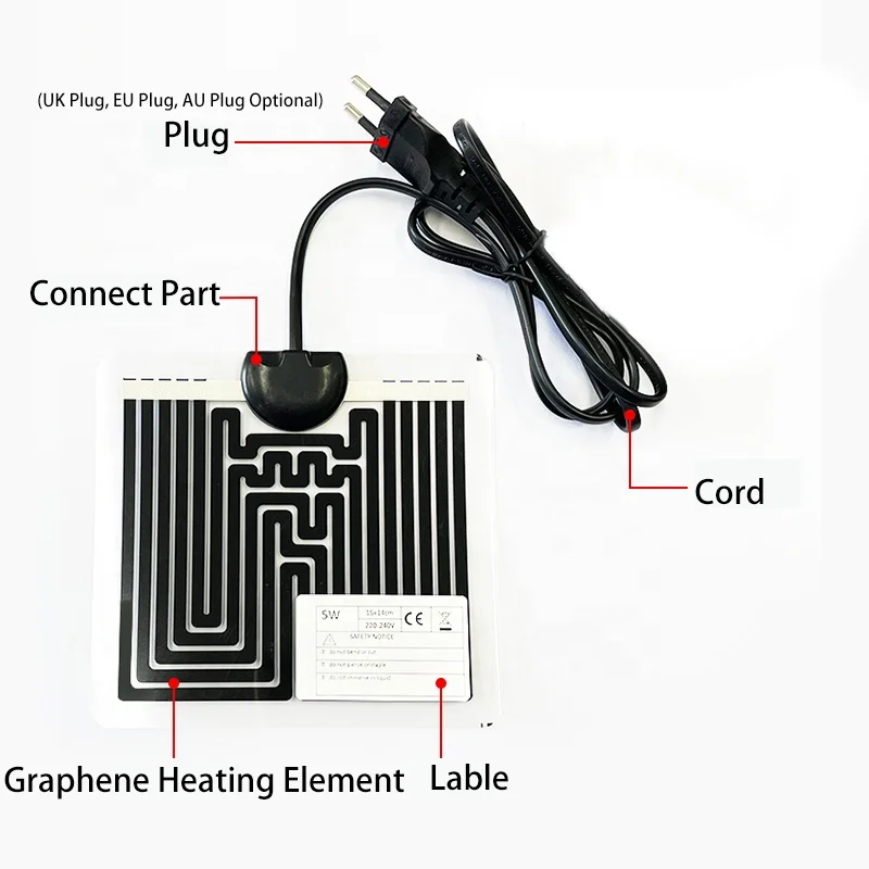 Australian Plug 230v Terrarium heat cushion heat mat for reptiles tortoise snakes lizard gecko spider turtle 5w 7w 14w 20w