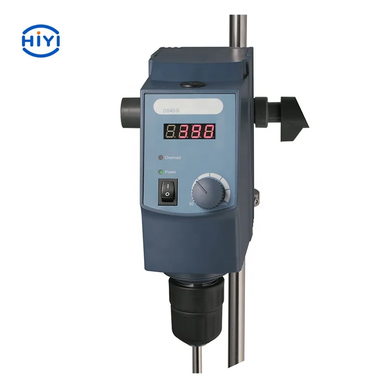 HiYi OS40-Pro Speed from 50 to 1100rpm LCD Digital Overhead Stirrer Chemical Stirrer Used in pharmaceutical synthesis