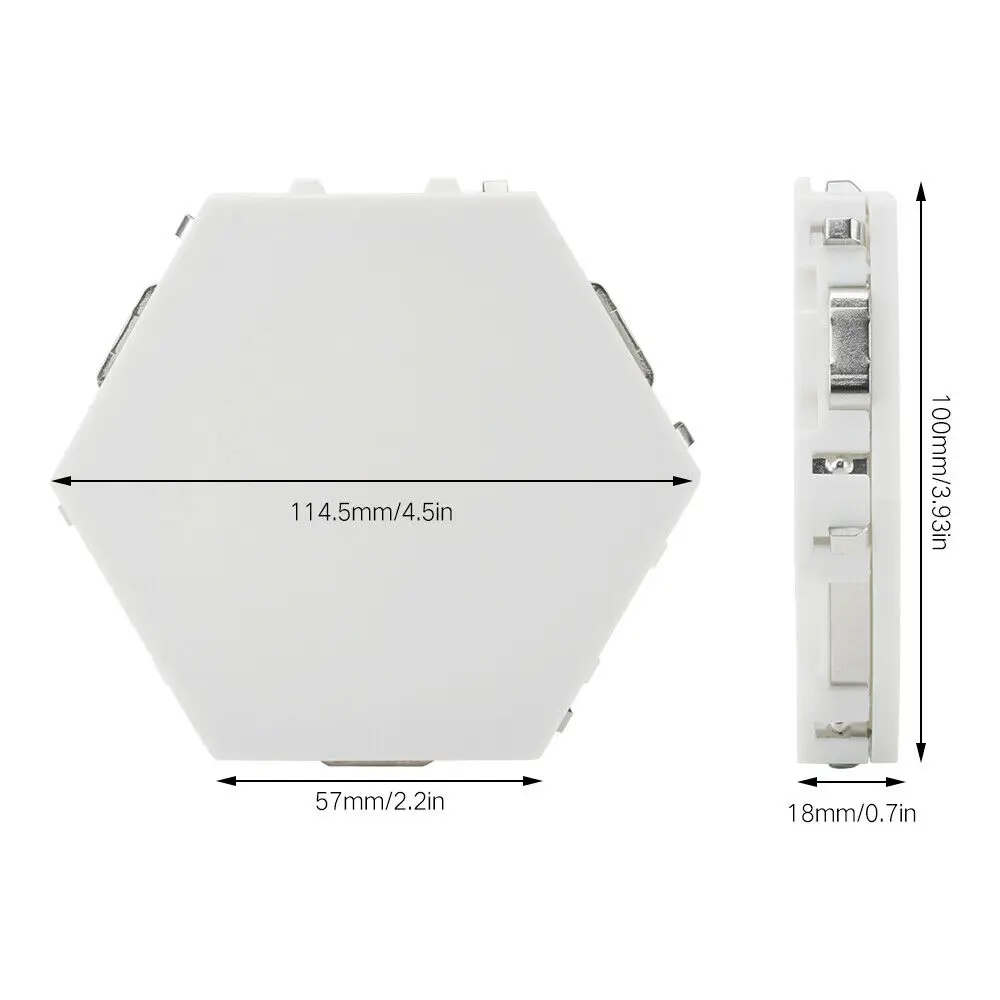 5Pcs Quantum Lamp LED Hexagonal Light Touch Sensitive Lighting Night Lamp Magnetic Wall Fixtures Modular Wall Lampara Home Decor