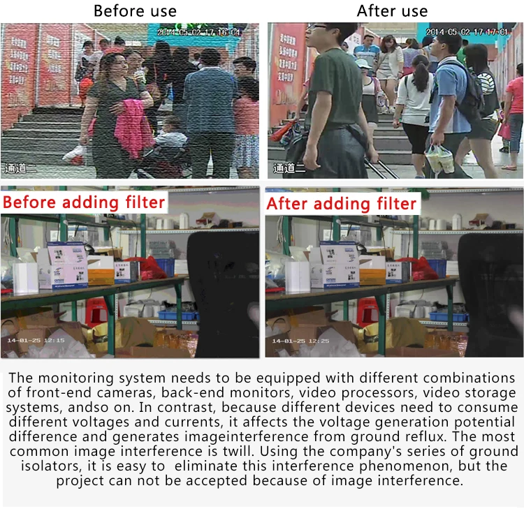 GB001-1 factory price hot selling high quality signal video anti jammer signal filter for cctv system