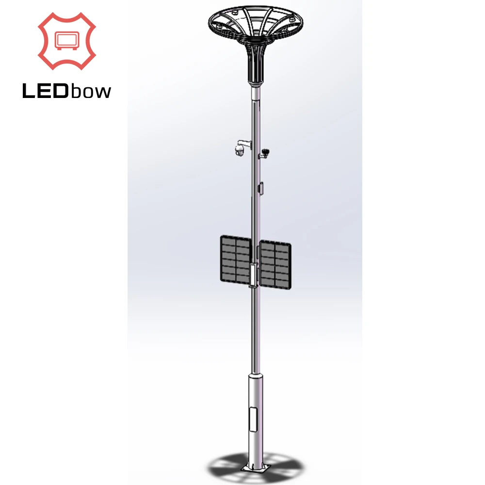 8 метров 10 метров wifi оцинкованная сталь все в одном smart traffic специальный дизайн arm high light smart pole