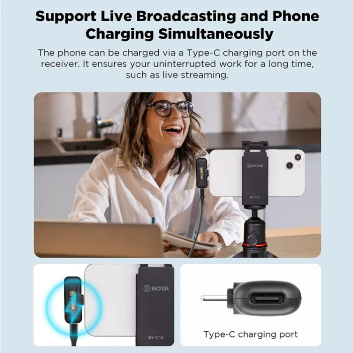 Профессиональный беспроводной петличный микрофон BOYA BY WM3T2 мини-микрофон на лацкане 2 4 ГГц двухканальная система для ввоза iPhone