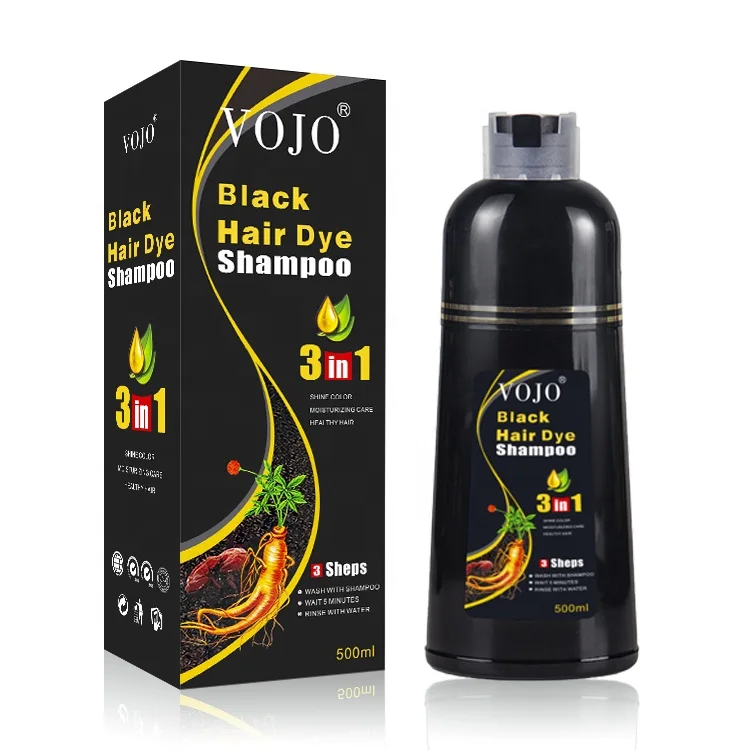 Direct Herbal Hair Dye Organic Natural Hair Dye Ginseng Noni Nature Black Shampoo 500ml