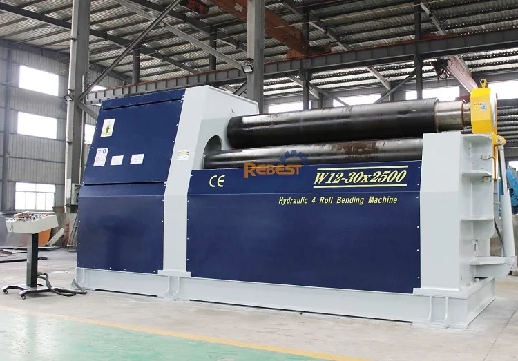 CNC Hydraulic Four Roller Plate Pinch Rolling Machine Metal Stainless Steel Sheet Roll Bending Machine