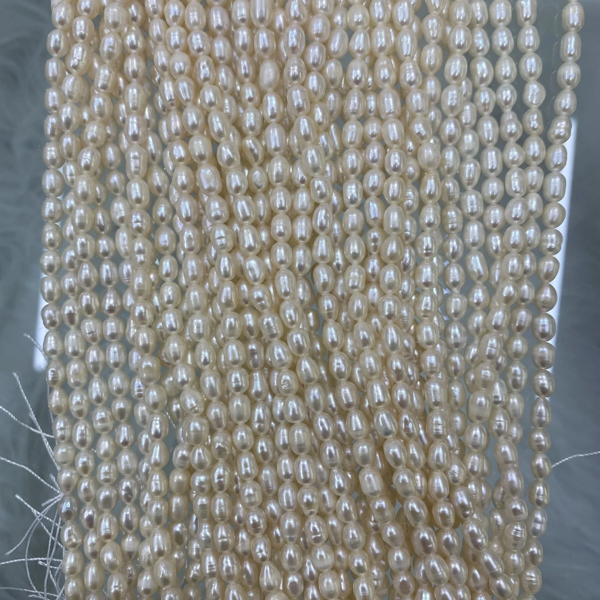 Baroque Natural Rice Shape FreshWater Pearl Bead Loose Pearls For Jewellery Making