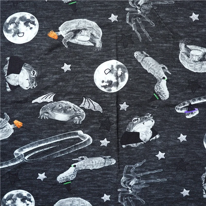 Custom digital printed cotton bamboo french terry fabric 280gsm for Hoodies