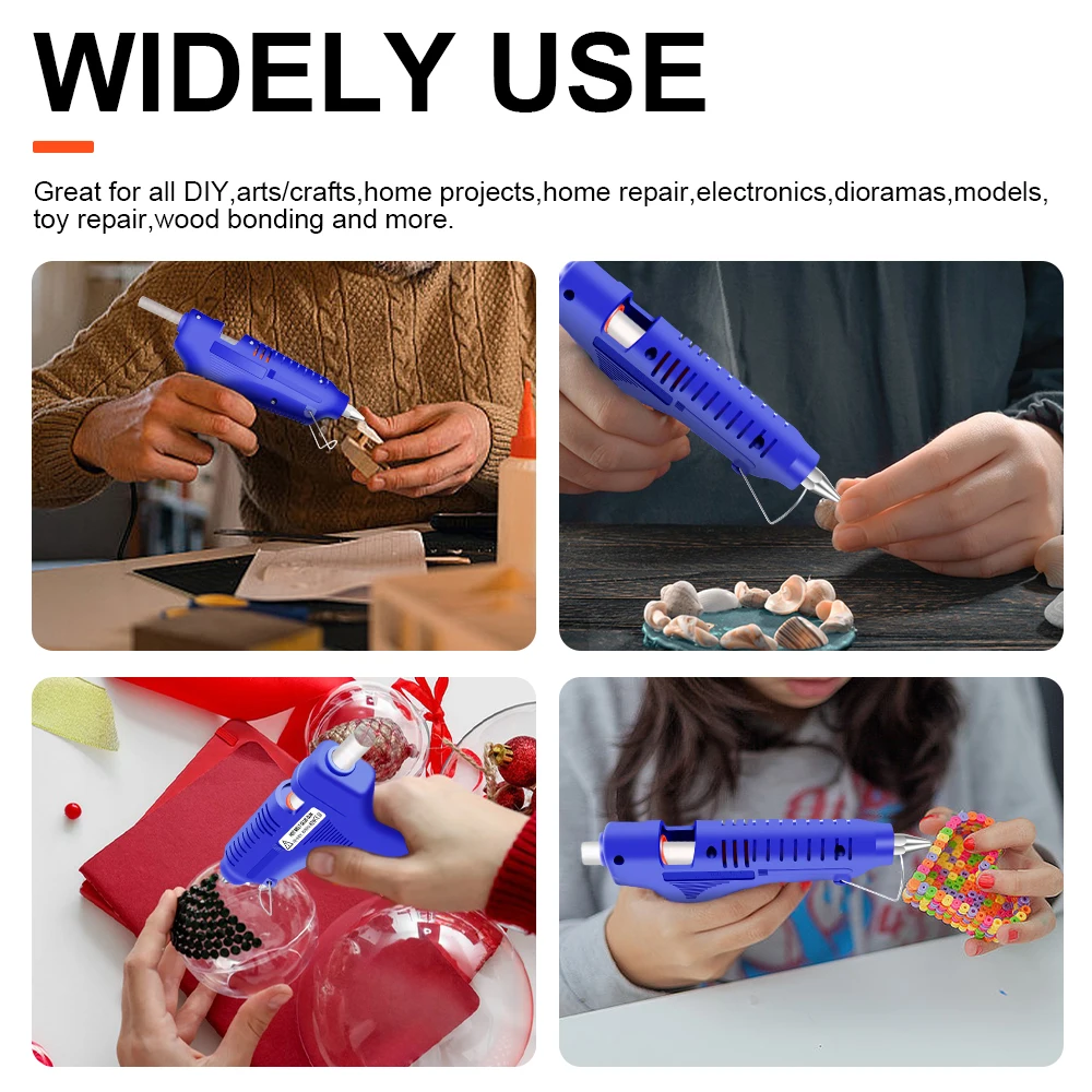 Fast Preheating Hot Melt High Temp Power 80 Watts Hot Melt Glue Gun for DIY,Home Repairing,Arts and Crafts