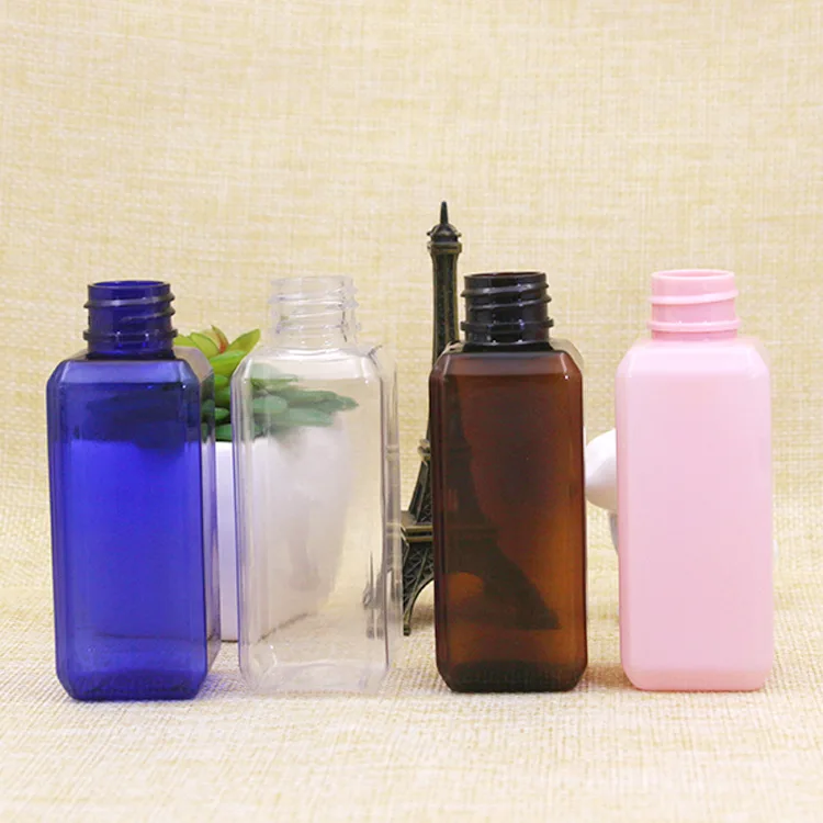 50ml square Travel Split bottling  pink mini Butterfly lid shampoo Split bottling bottle custom plastic bottles wholesale