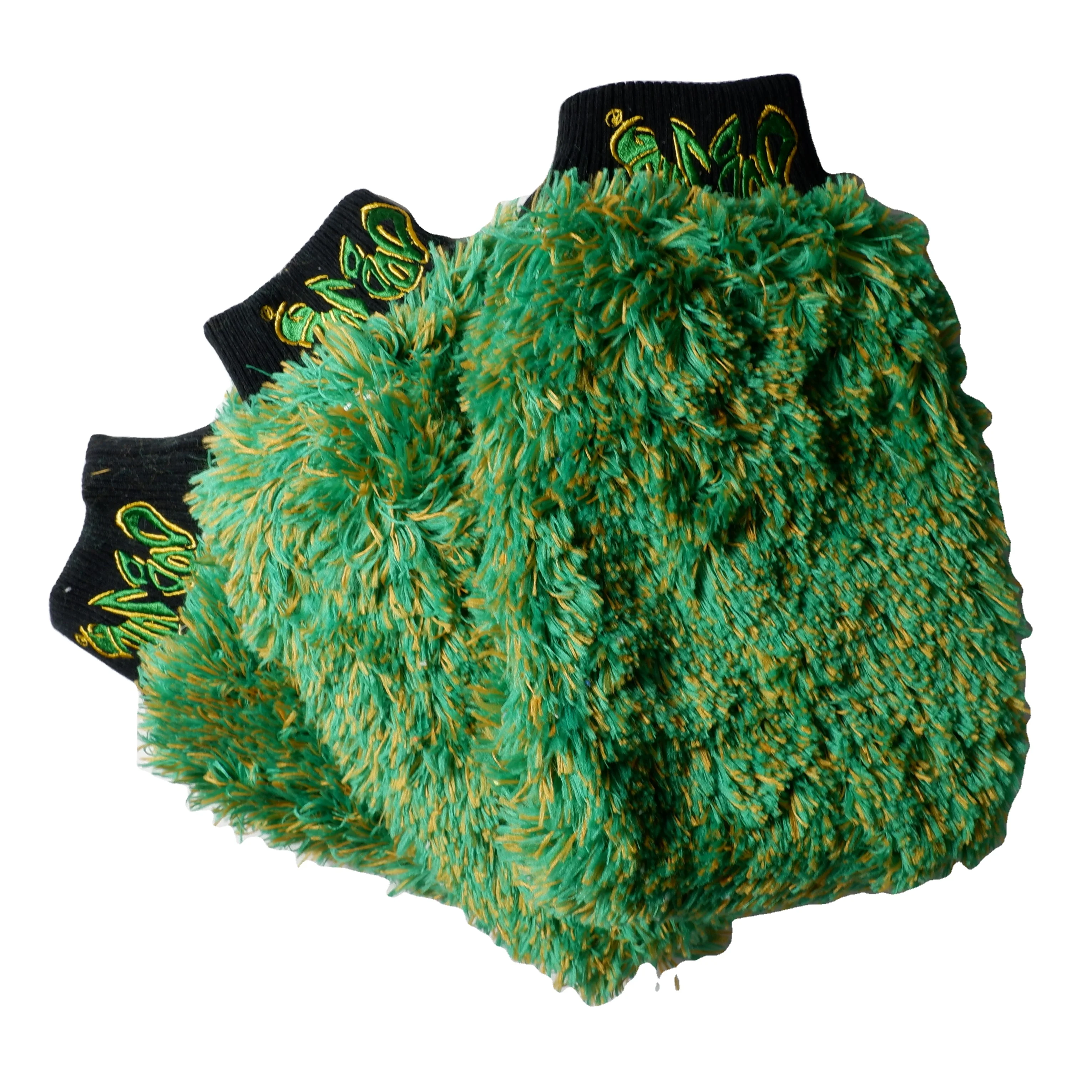 Dalian Super soft microfiber cleaning automobile wash mitt with wheel brush car care tools