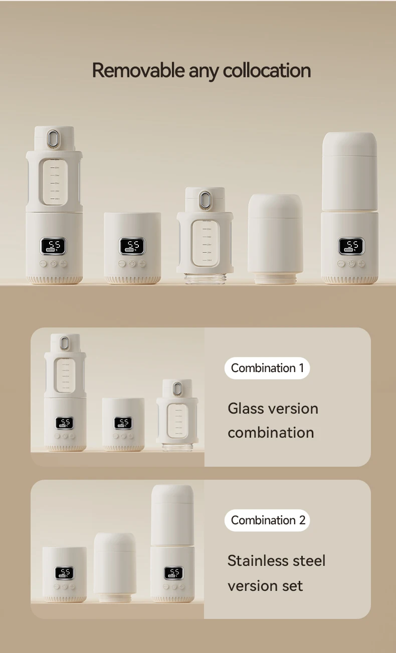 Portable Constant temperature water glass Rechargeable 10000mAh baby feeding bottle water warmer rechargeable milk warmer