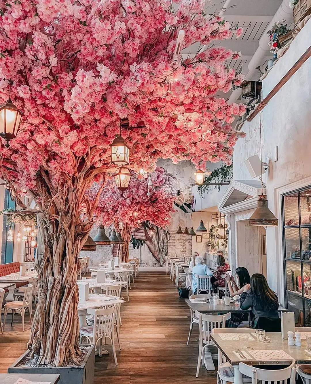 tall 8ft artificial decoration restaurant fake cherry blossom sakura trees for wedding