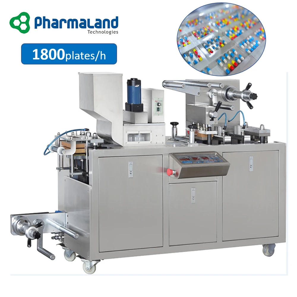 PPL-80 Automatic Tablet Blister Packaging Machine Max PVC Mold Training Technical Calcium Tablet Blister Pack Machine
