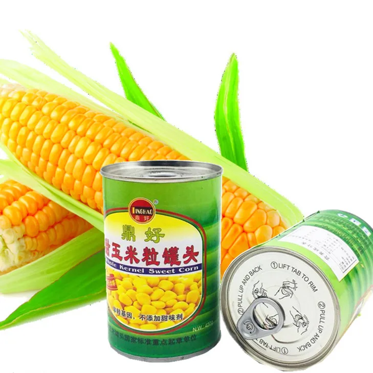 
New 420g crop canned sweet corn vacuum packed in tins sweet corn in can 