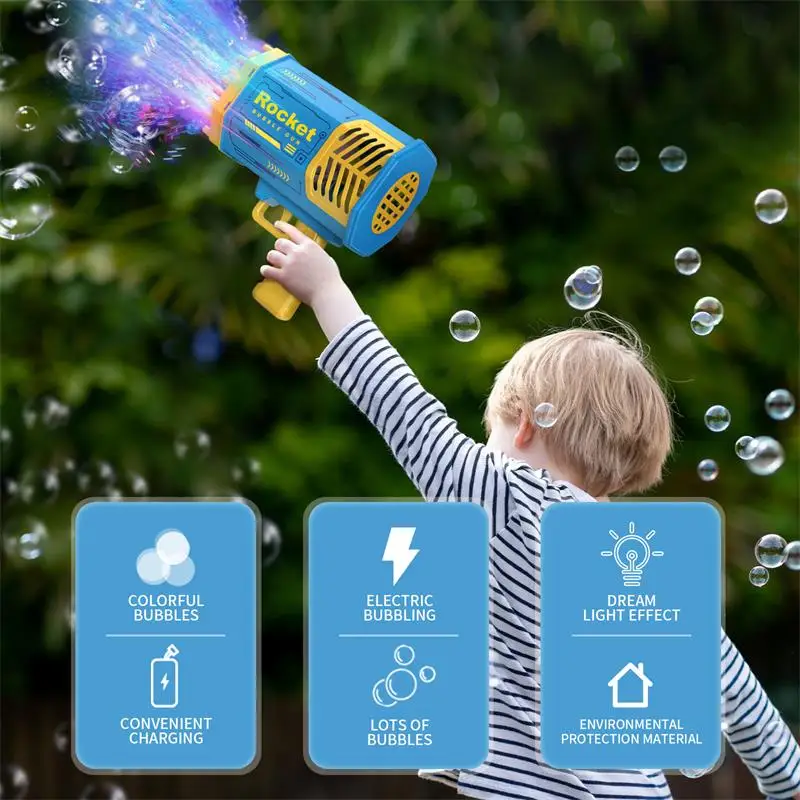 69 hole bubble machine gun Summer bubble gun Automatic hair dryer Soap bubble machine gun