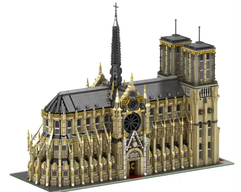 BaKa Street view Notre Dame собор кирпичи архитектурные модели развивающие игрушки для подарков строительные блоки наборы 33213 новый предмет