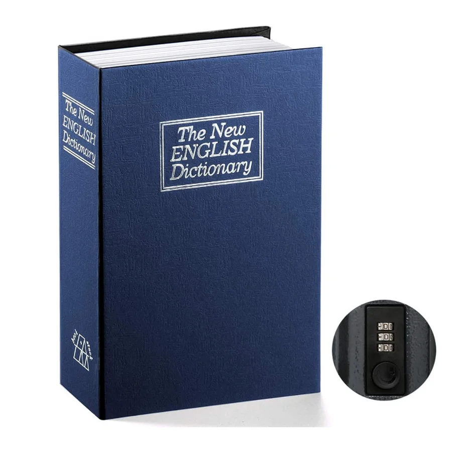 Словарь утечки Сейф с кодовым замком денег металлический книжный Сейф
