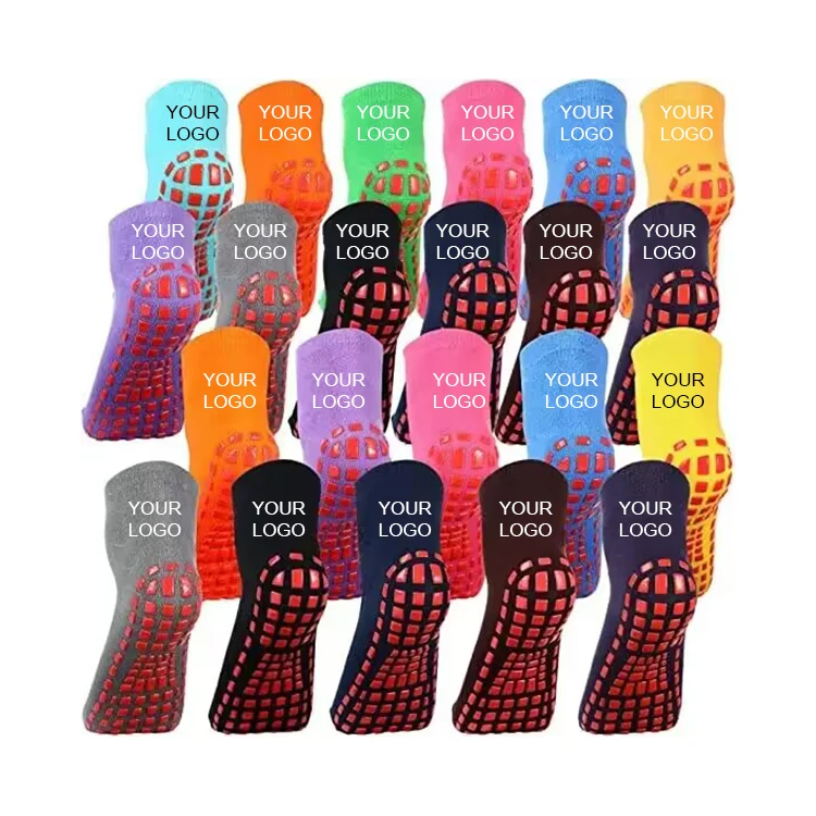 Non Slip Kids Trampoline Socks Anti Skid Slipper Socks with Grippers for Toddler Children Teenagers Grip Socks for Boys Girls