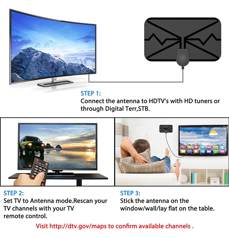4k 37dbi с высоким коэффициентом усиления Hd Tv коробка цифров ТВ антенна усилитель активного комнатная