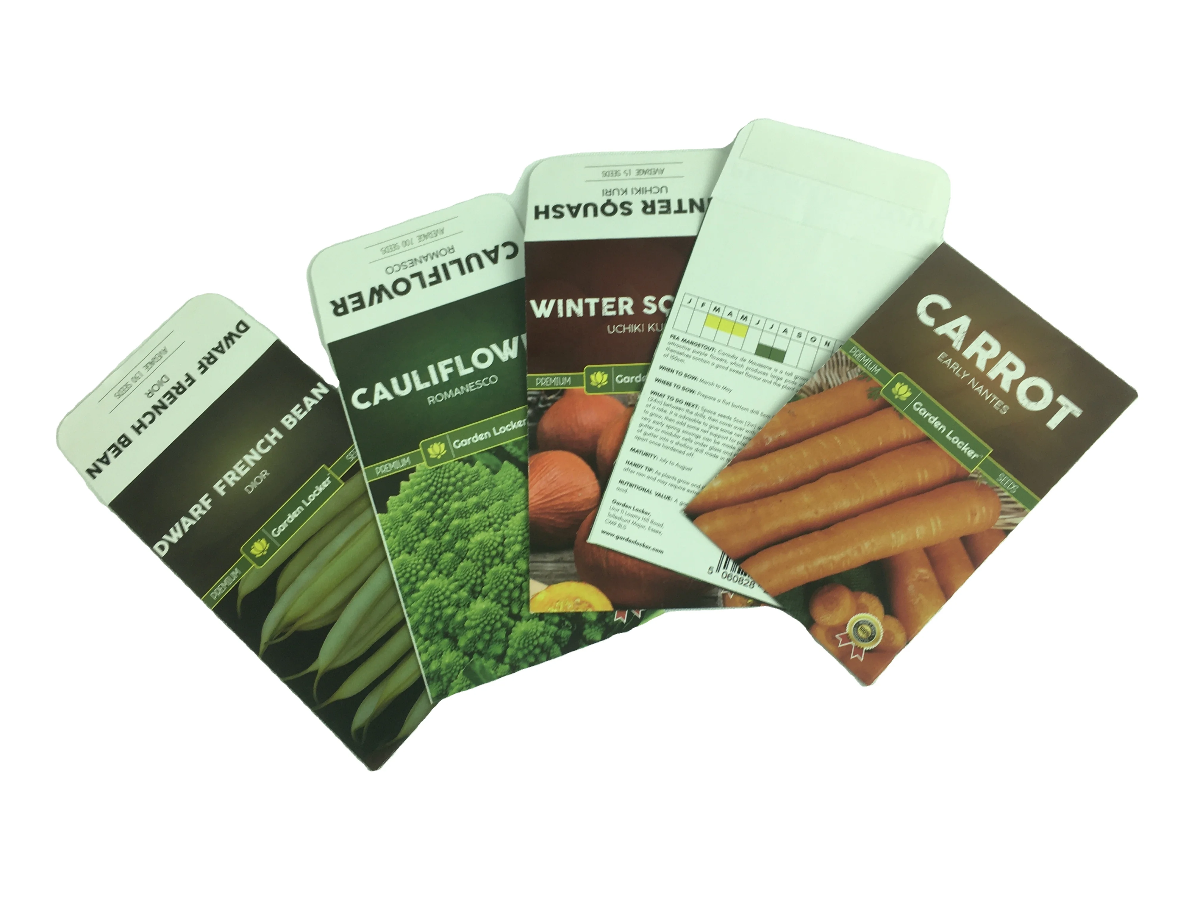 Custom  small Biodegradable Vegetable Seed Package Envelope Packets