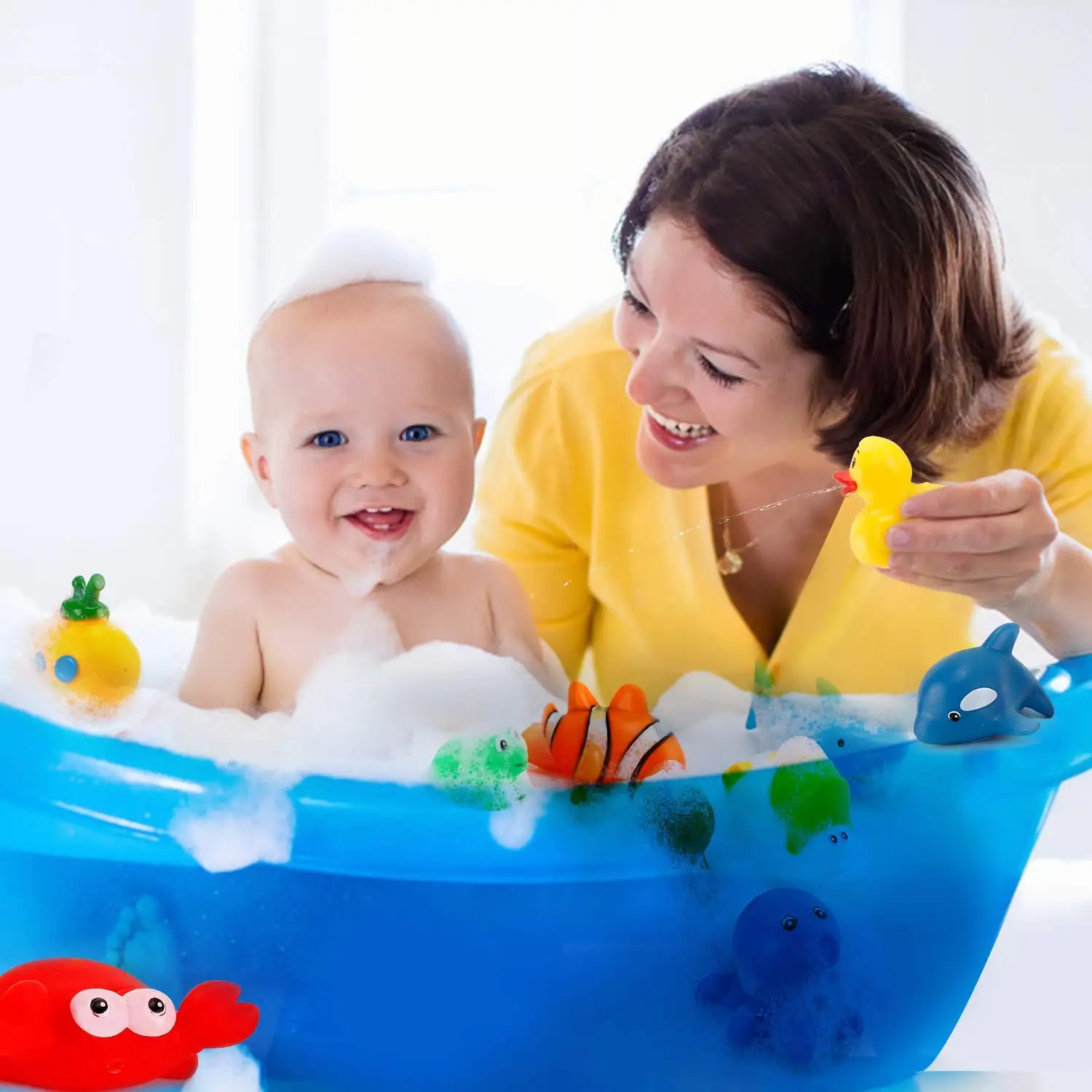  shower Bathtime Fun Learning Education safety toys bath play set educational baby