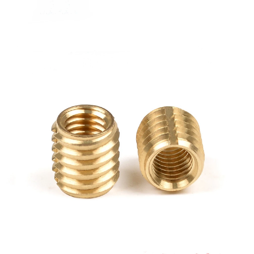 Custom CNC Milling Turned Parts CNC Machining Services Brass Insert Nuts Fittings External Thread Brass Hex Nuts