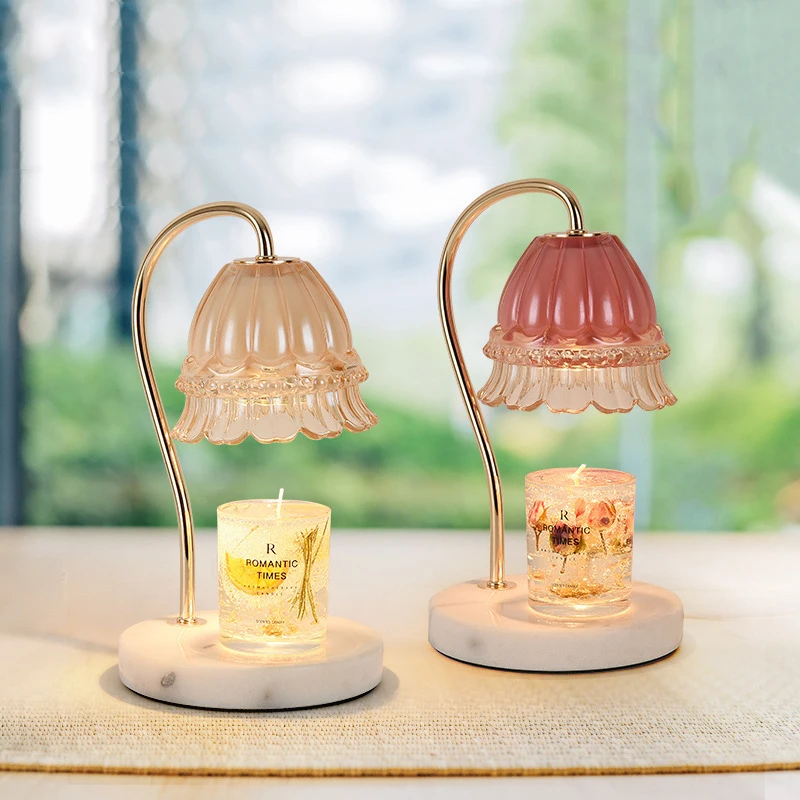 Home Decor Gift Glass Candle Lamp Timer Wax Warmer Lamp Dimmer Jar Candle Heater Height Adjustable Scented Candle Warmer Lamps