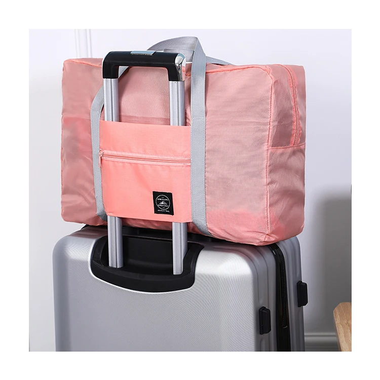 Foldable Polyester Zipper Tote Travel Bag Luggage Promotional Cheap Luggage Waterproof Foldable Travelling Bag