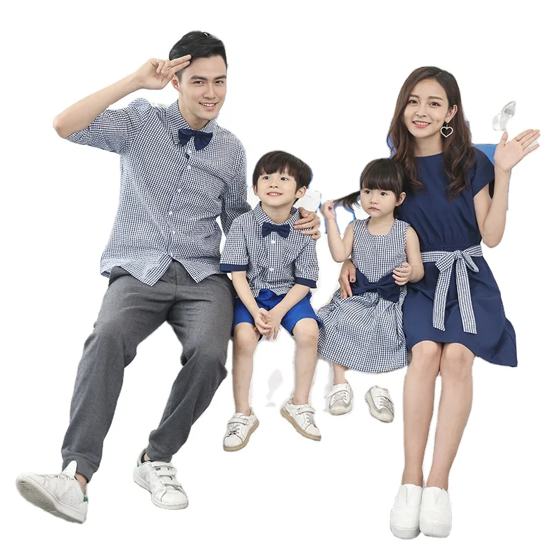 Custom Mommy and Me Dad Son Figurine T-shirt Pants Daughter Dress Family Matching Outfits Private Design Logo Clothes