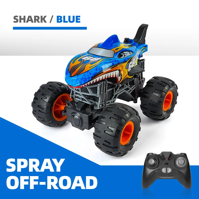 2.4G 1:16 4 Channels RC Radio Cross-country Multifunction Bigh Foot Car , Kids Monster Truck with Light & Music & Mist Spray