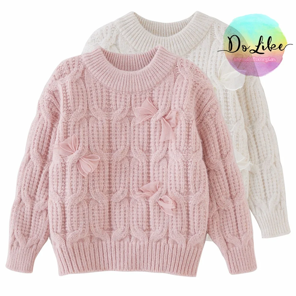 Baby girl handmade crocheted sweaters knitwear pullover sweater clothes tops for girls