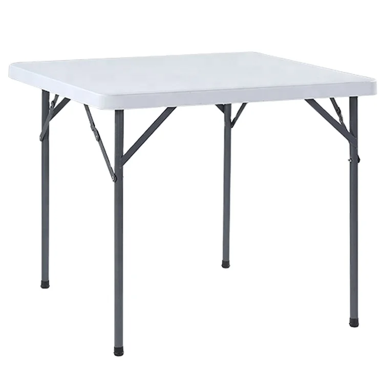 Outdoor furniture foldable mini square plastic top table for picnic camping