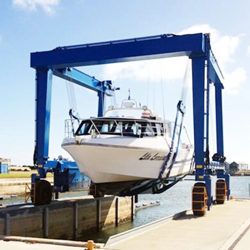 Customized 50 t 100t 200t marine travel lift marine travellift yacht straddle carrier travel lift  boat hoist