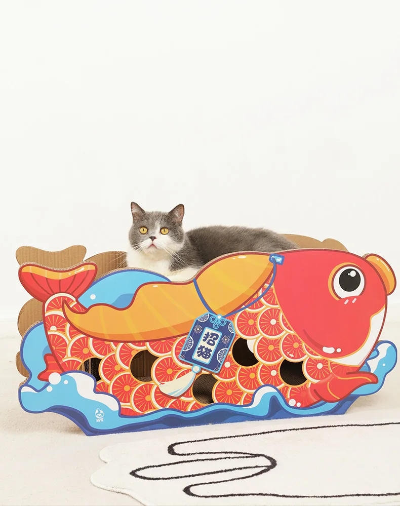 Factory Wholesale Board Paper Cats With Ball Toy Cat Scratching Post Lounge Bed Pet Accessories