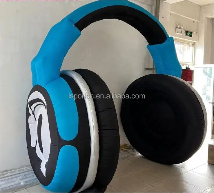 Best Selling Giant Earphone Music Event Use Inflatable Headphone Decoration