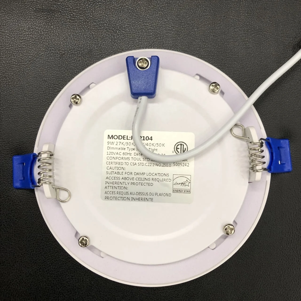 4inch 9W Slim LED Recessed Ceiling Light with Junction Box 2700K-6000K Canless Wafer Slim Panel Downlight ETL ES 5005242