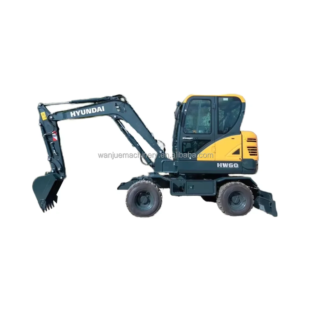Новый 6-тонный колесный экскаватор 0 18 м3 HW60ECO из Китая дома по низкой цене экспортируется в Европу страны Юго-Восточной Азии